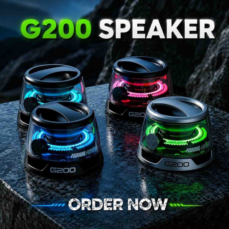 G200 Small Multifunctional Portable RGB Wireless Speaker with Strong Magnet-000952