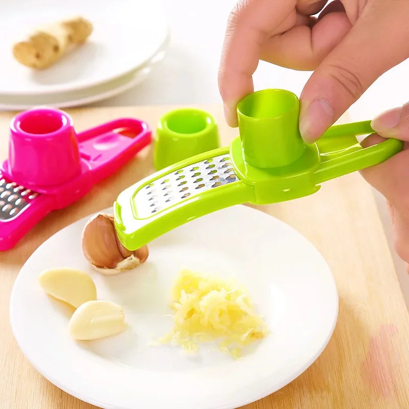  2Pcs Mini Garlic Press – Manual Garlic Crusher & Masher - 000977