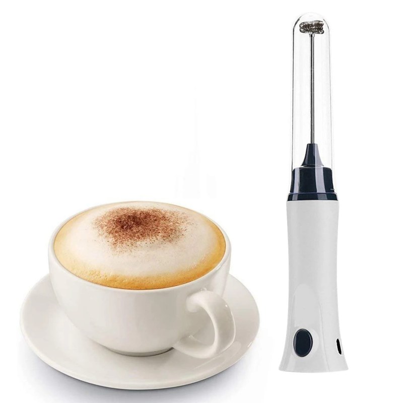  Handheld Electric Coffee Mixer Automatic Milk Foamer Egg Beater With Cover-