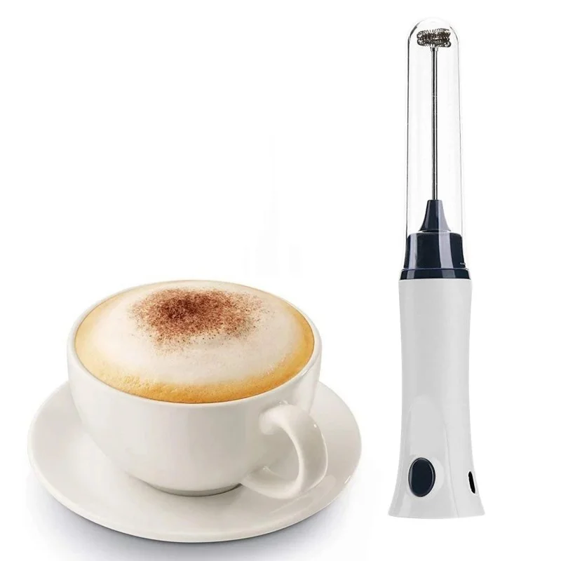  Handheld Electric Coffee Mixer Automatic Milk Foamer Egg Beater With Cover-