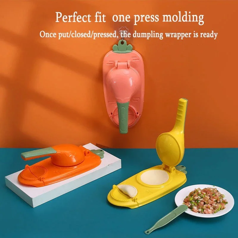  2 in 1 ম্যাজিক পিঠা মেকার-2 In1 Dumpling Maker DIY Kit Wrapper Presser Manual Labor- Machine Kitchen Gadgets-000067
