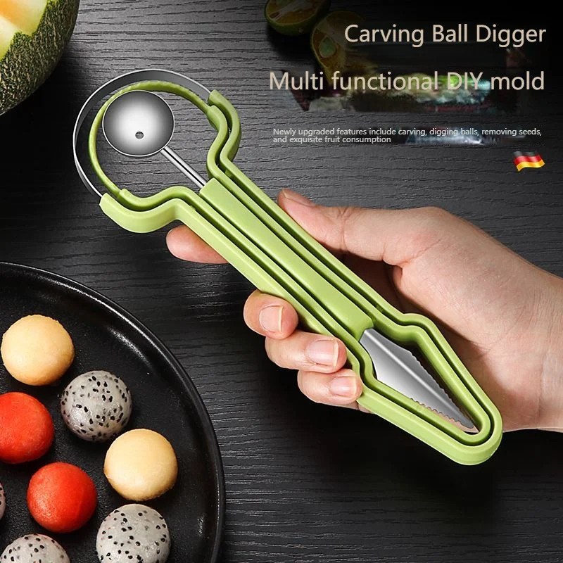 4 in 1 Fruit Carving Knife Cutter Fruit Platter Fruit Dig Pulp Separator Kitchen Home Tools-000944