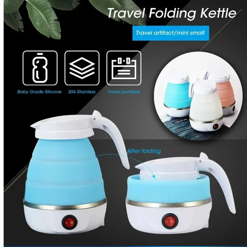 600ML Foldable Electric Travel Kettle Portable Water Boiler For Home Hotel Camping Use Fast Heating Mini Tea Maker Pot