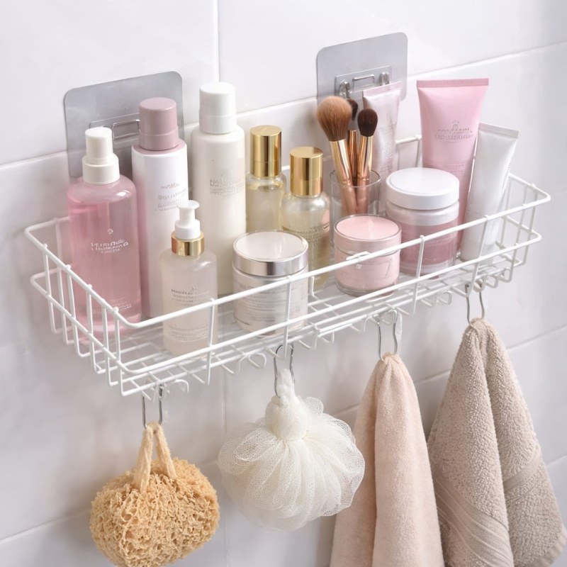 Self-adhesive Shelf Wall-mounted No-drill Storage Box-000802