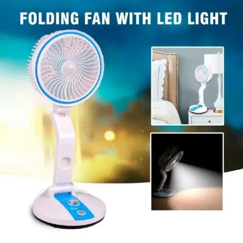  LR-2018 Table Fan, Small Portable Desktop Fan with 21 SMD Light Strong Wind, Quiet Operation Personal Mini Fan_000282