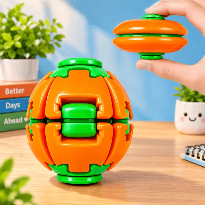Fingertip Rotating Ball 3D Printing Stress Relieving Ball Pressing Rotating Fingertip Gyroscope Puzzle Portable Fun Toy-001009
