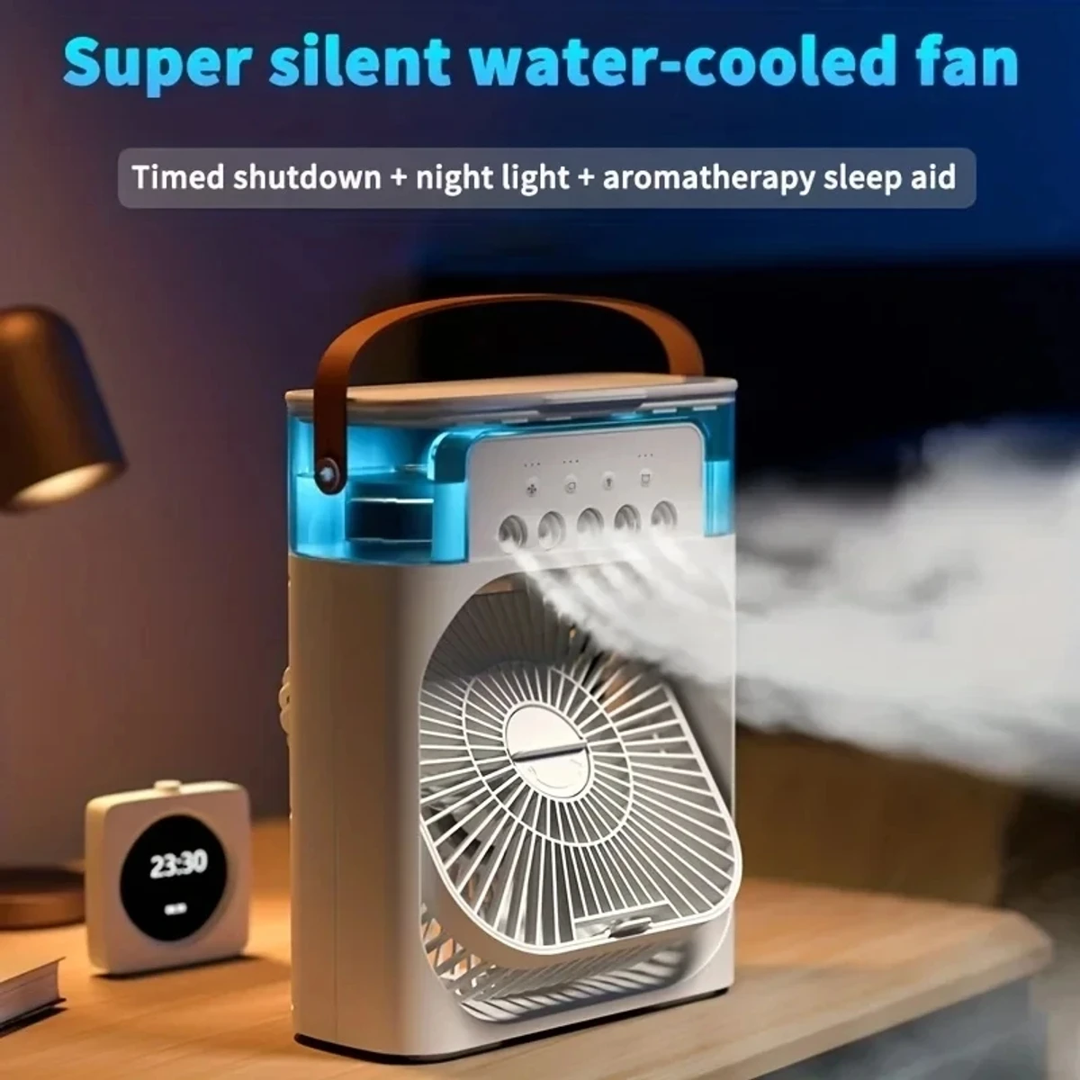 3 In 1 Fan Air Conditioner Household Small Air Cooler LED Night Light Portable Humidifier Air Adjustment Fan